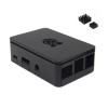Schwarzes Gehäuse für Raspberry Pi Gehäuse V4 mit Kühlkörper für Raspberry Pi 3/2/B+