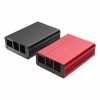 Custodia protettiva in lega di alluminio nera/rossa per Raspberry Pi 3 modello B+ (più)