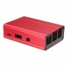 Raspberry Pi 3 Model B+(artı) için Siyah/Kırmızı Alüminyum Alaşımlı Koruyucu Muhafaza Kılıf