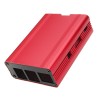 Raspberry Pi3モデルB+（プラス）用の黒/赤アルミニウム合金保護エンクロージャケース