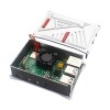 Black/Sliver C2226 ABS Protective Case Armor Exterior Enclosure Shell Support Cooling Fan for Raspberry Pi 4 Model B