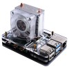 Black/Transparent/RGB Colorful 5-Layer Acrylic Case + Super Heat Dissipation ICE-Tower CPU V2.0 Cooling Fan Kit for Raspberry Pi 4B