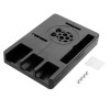 Caja protectora negra/blanca ultradelgada V8 ABS para Raspberry Pi B+/2/3 Modelo B Black