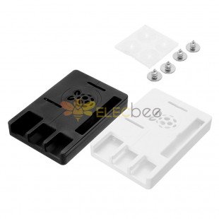 Boîtier de boîtier de protection ABS V8 Ultra-mince noir/blanc pour Raspberry Pi B +/2/3 modèle B white
