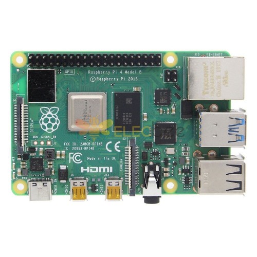 Catda 4GB RAM Raspberry Pi 4B + Cover Box + Power Supply + 32/64GB Memory  Card +Micro HDMI DIY Kit