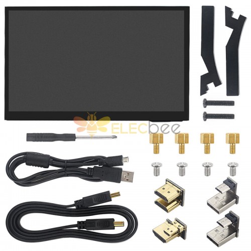 C2735 10.1 pollici 1024 * 600 IPS USB HDMI Monitor portatile Display capacitivo Pi Drive gratuito per Raspberry Pi
