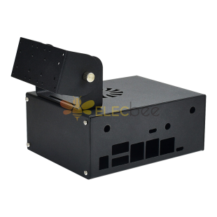C2663 黑色金屬蓋盒適合 Jetson Nano 兼容 A02 B01 支持雙攝像頭模塊 Raspberry Pi A Style