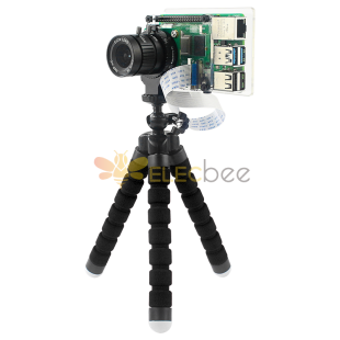 C2702 Tranparent Protective Case + Bracket Support HoldingIMX477R Camera Module for Raspberry Pi