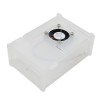 Caja de caja de acrílico transparente con kit de ventilador de refrigeración para Raspberry Pi 4 Modelo B
