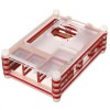 Bunte Acrylschale mit Fächermund für Raspberry Pi 2 Model B Red