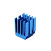 Ahududu Pi 3 için Tutkallı Bakır/Alüminyum Soğutucu Mavi Radyatör 3 Parça Set