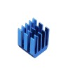 Ahududu Pi 3 için Tutkallı Bakır/Alüminyum Soğutucu Mavi Radyatör 3 Parça Set
