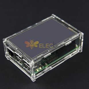 DIY transparentes Acrylgehäuse für 3,5-Zoll-TFT-Bildschirm Raspberry Pi B+