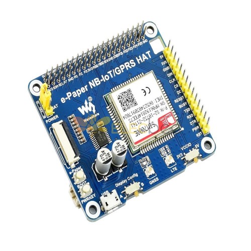 電子紙物聯網驅動板支持NB-IOT/eMTC/EDGE/GPRS SIM7000E 3.3V 5V UART SPI驅動模塊，適用於樹莓派