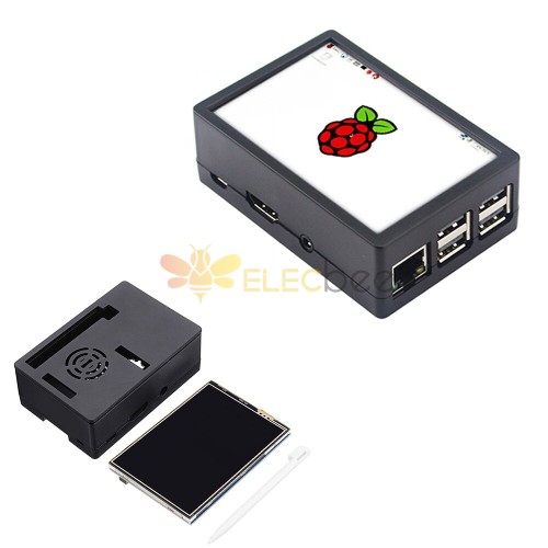 Touch screen LCD TFT da 3,5 pollici + custodia protettiva + kit touch pen per Raspberry Pi 3B+/3B/2B