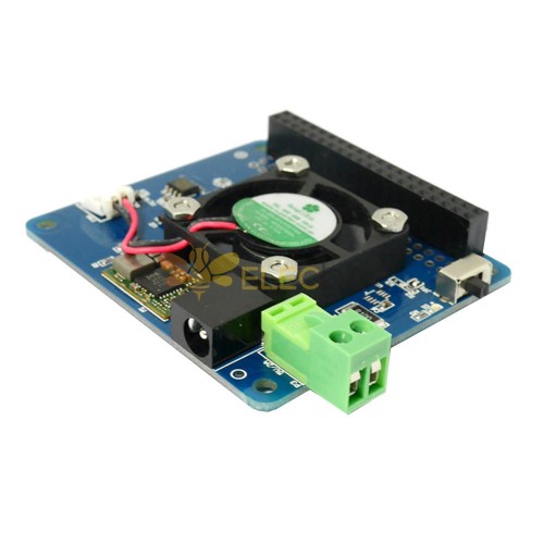Интеллектуальная плата контроля температуры и мощности с охлаждающим вентилятором для Raspberry Pi 3B+/3B