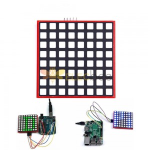 Módulo de pantalla LED de matriz de puntos RGB 8x8 a todo color para Raspberry Pi 3/ 2/ B+