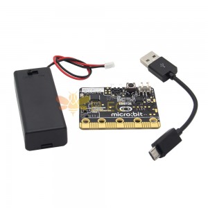 Micro:Bit Go (pacchetto di partenza in movimento) Scheda di sviluppo Micro:bit + supporto batteria AAA + kit cavo USB per la programmazione
