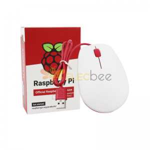 Raspberry Pi 모든 시리즈용 공식 마우스 빨간색 및 흰색