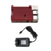 Raspberry Pi 4B 2G RAM DIY Kit With Black/Red/Gold/Sliver/Blue/Grey Aluminum CNC Alloy Protective Case and 5V 3A Power supply EU plug