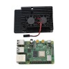 Kit DIY Raspberry Pi 4B 2G RAM con funda protectora de aleación CNC de aluminio negro/plateado/dorado y ventilador de refrigeración doble