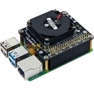 Raspberry Pi 4B Development Board Cooling Fan Suitable for RaspberryPi Turbo Fan with LED Ambient Light