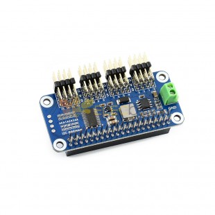 Servodriver HAT (B) Servodrive Board Pinheader de ángulo recto para Raspberry Pi 16 canales 12 bits I2C