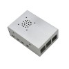 Silberne Aluminiumlegierung Gehäuse Schutzhülle Metallgehäuse + Schwarz/Splitter Kühlkörper + Lüfter DIY Kit für Raspberry Pi 4