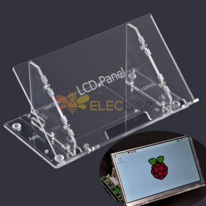 Suporte de caixa de tela LCD transparente de 7 polegadas para tela Raspberry Pi de 7 polegadas