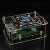 Transparent Acrylic Case + Cooling System External Fan + Screwdriverr Tool For Raspberry Pi 4/3/2/B/B+