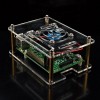 Transparentes Acrylgehäuse + externer Lüfter des Kühlsystems + Schraubendreher-Werkzeug für Raspberry Pi 4/3/2/B/B+
