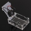 Caja de carcasa de acrílico transparente con ventilador para Raspberry Pi 3B/2B/B+