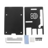 Custodia portatile in lega di alluminio ultrasottile Supporto per scatola portatile Cavo a nastro GPIO per Raspberry Pi 3 Modello B + (Plus)