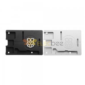 Estuche CNC de aleación de aluminio ultrafino Soporte de caja portátil Cable de cinta GPIO para Raspberry Pi 3 Modelo B + (Plus)