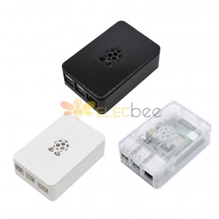 Updated Raspberry Pi ABS Case Black/White/Transparent Enclosure Box V4 for Raspberry Pi 4B Black
