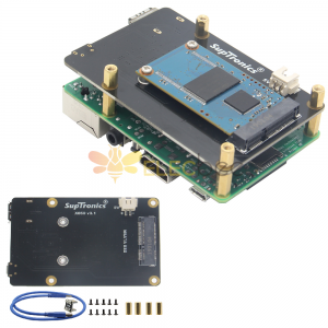 升级版 V3.1 X850 mSATA SSD 存储扩展板 适用于树莓派 3 Model B / 2B / B+