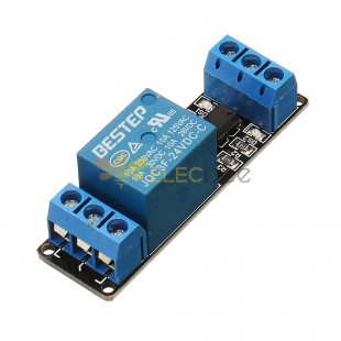 用于 Arduino 的 1 通道 24V 继电器模块光耦合器隔离带指示器输入低电平有效