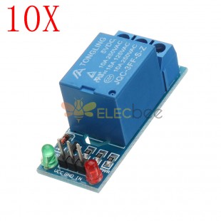 10pcs 5V Low Level Trigger One 1 Channel Relay Module Interface Board Shield DC AC 220V