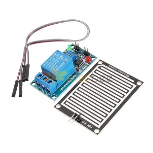 12V 雨滴控制器继电器模块叶面湿度无水开关雨量传感器适用于 Arduino