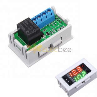 3pcs Mini 12V 20A Digital LED Dual Display Timer Relay Module With Case Timing Delay Cycle