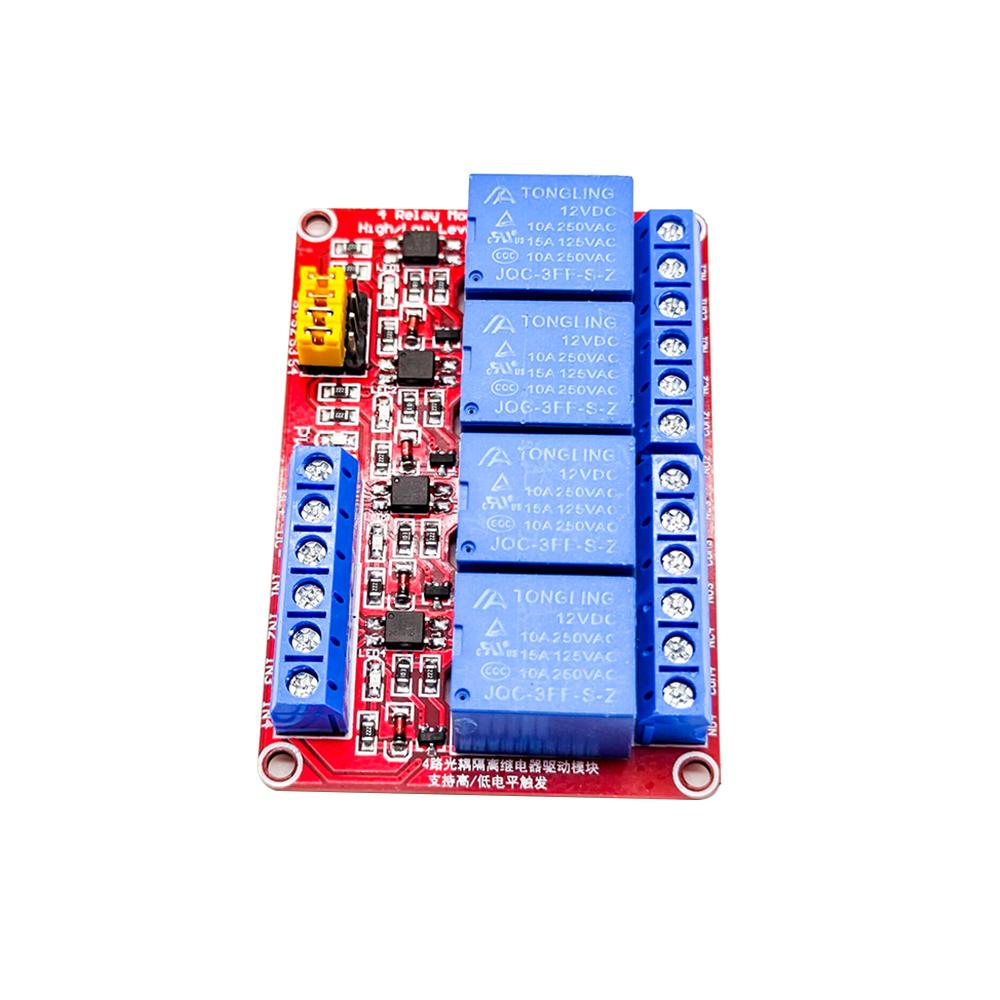 3 peças DC12V 4 canais acionador de nível optoacoplador módulo de relé módulo de alimentação para Arduino