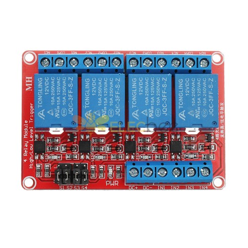 Details about   4-Channel 12V Relay Module with Optocoupler H/L Level Triger for Arduino 