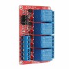 5Pcs DC12V 4 채널 레벨 트리거 옵토 커플러 릴레이 모듈 Arduino 용 전원 공급 장치 모듈