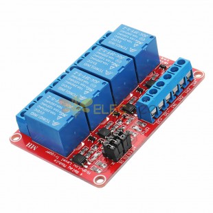 Arduino용 5V 4 채널 레벨 트리거 광커플러 릴레이 모듈 - 공식 Arduino 보드와 함께 작동하는 제품