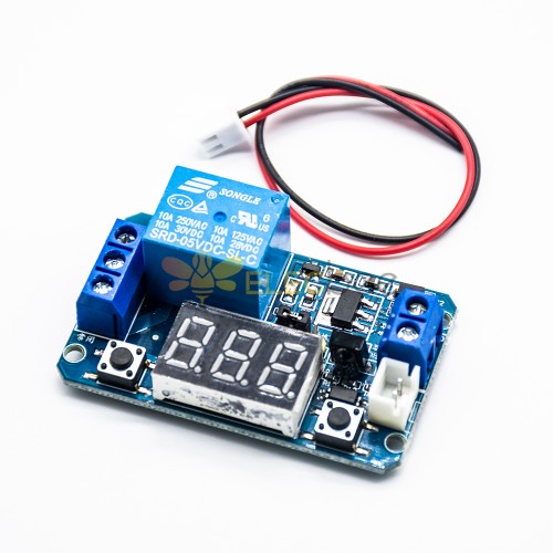 Relais de Minuterie Module de Relais Temporisé Programmable Contrôle  d'automatisme Réglable Affichage LED 5V 0.1s-99min