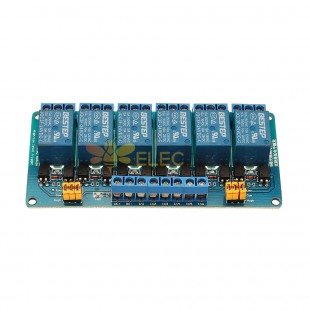 Módulo de relé de alto e baixo nível de 6 canais 24V para Arduino - produtos que funcionam com placas Arduino oficiais