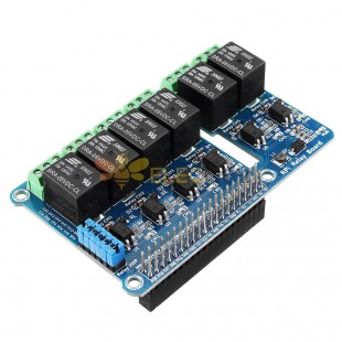 6CH 6-way Relay Expansion Board Hat Support For Raspberry Pi A+/B+/2B/3B