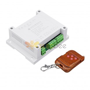 AC 220V 10A AC85-250V Control Smart Switch Point Remote Relay 4 Channel WiFi Module With Shell And 433M Remote Controller