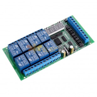DC 12V 8 Channel Multifunction Timer Delay Relay Board Timing Loop Interlock Bistable Time Switch