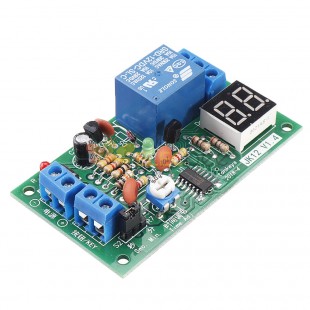 JK12-A 12V時間可調繼電器模塊帶LED數碼管動態顯示倒計時單片繼電器